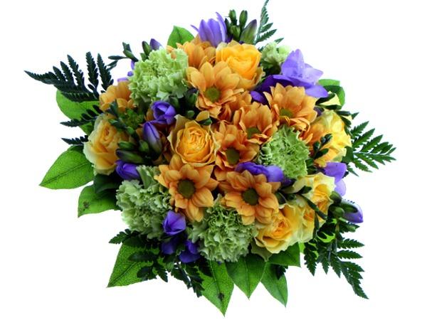 Keväinen sini-kelt kimppu